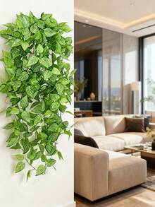 1 Piece Of Artificial Hanging Plants, Outdoor Artificial Plants, Fake Hanging Plants, Imitation Hanging Ivy Plants, UV-Resistant Plastic Plants, Valentine's Day Gifts - Green - View 6