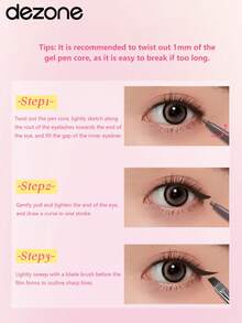 DEZONE Set Pensil Eyeliner 2-in-1 dengan Isi Ulang, Warna Cokelat Kemerahan, Cocok untuk Liburan dan Riasan Sehari-hari, Bisa Dijadikan Hadiah untuk Pacar. - J03 - View 9