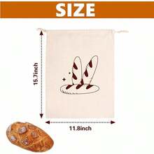 Linen Breads Bags, 2 Pack Reusable Natural Unbleached Linen Breads Storage Bags Drawstring Breads Bag Homemade Bread, Sourdough Bread, 11x 15 Inch. - ban đầu - Xem 7