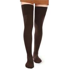 Women Thigh High Socks Extra Long Cotton Knit Warm Thick Tall Long Boot Stockings Leg Warmers,28126061 - 棕色 - 查看 1