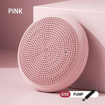 2pcs Yoga Balance Pad Set With Inflatable Core Trainer - PVC Material, 2pcs Set, Suitable For Yoga, Pilates And Balance Training, Red, 2pcs Yoga Balance Pad