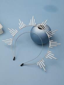 1pc Sun Goddess Halo Crown - Sunburst Gold Spiked Celestial Headpiece Virgin Mary Goddess Headband Golden Headwear Women Renaissance Cosplay Costume Hair Accessories For Masquerade Party - 彩色 - 查看 5