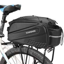 Bicycle Carrier Bag Large Capacity Bike Bags Foldable Rear Seat Bag Bike Rear Basket Waterproof Pannier Trunk Seat Saddle Bags Bike Rack Bag Handbag Shoulder Bag 10L Hard Shell Bag