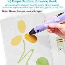 A DIY Drawing Set Suitable For 3D Printing Pens, Including 30 Colors Of PLA Filament + 40 Pattern Albums + Heat-Resistant Finger Covers