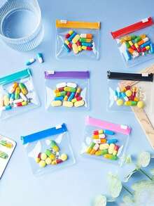 Túi đựng thuốc y tế "Medicane" in hình chữ thập và chữ cái, hộp đựng thuốc nhỏ gọn tối giản với 3 ngăn, thích hợp sử dụng tại nhà và khi đi du lịch, hộp đựng thuốc chống thấm nước và chống ẩm cho viên nén, viên nang và các vật dụng nhỏ khác. - Nhiều màu - Xem 11