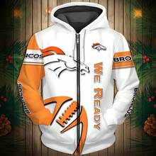 Denver Broncos Draw Women's 3D Printed Hoodie, Long-Sleeved Hoodie For Couples, The Perfect Gift For Male Football Fans. - 彩色 - 查看 6