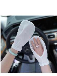Sun Protective Anti UV 1pair Plus Size Thin Breathable Ice Silk Sun Protection Sleeve Cover For Driving & Cycling,Suitable For Cycling And Riding Motorcycle - Multicolor - View 3