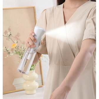 1pc High Pressure Continuous Mist Refillable Spray Bottle, 200ml/300ml Plastic Colored Sprayer, Suitable For Beauty, Skincare, Moisturizing, Travel Liquid Container