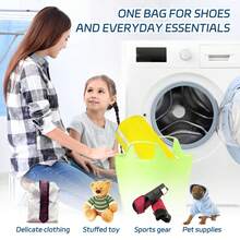 Conjunto de 2 Sacos para Lavar Sapatos 360°, Adequados para Todos os Tipos de Calçados, Antideformação, Laváveis na Máquina, Secagem ao Ar Livre, Forrados com Lã, Ideais para Calçados Esportivos e Casuais, Saco para Guardar Roupa Suja no Natal, Saco para Lavar, Saco para Lavar Antideformação, Saco Eficiente para Lavar Sapatos, Acessório Flexível para Máquina de Lavar, Saco para Lavanderia Doméstica, Saco para Proteger Sapatos, Saco para Guardar e Lavar Sapatos - Multicolorido - Ver 8