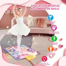 Tapete de Baile para Niña, Juguetes Alfombra deúsica Eléctrica con Modos, con Luz Indicadora LED, Antideslizante, Duradero, Impermeable,Regalo para Niño y Niña 3-12 Años - 1 - Ver 2