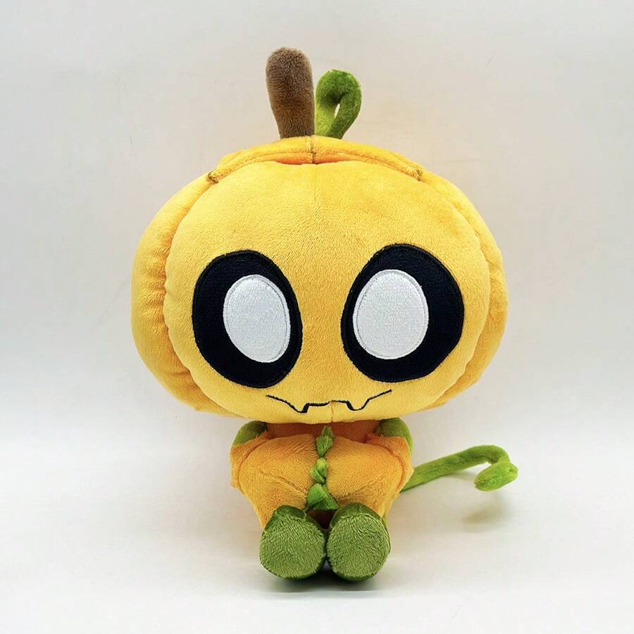 Gourdy Plush Dandy's World Plush Toy Pumpkin Plush Toy, Soft Autumn Doll, Cute Halloween Plush Ornament, Cozy Autumn Home Decor Gift, Perfect For Kids And Collectors - 橘綠色 - 查看 1