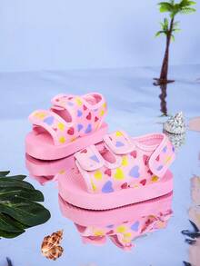 1双婴儿布凉鞋，卡通设计，可爱百搭，适合日常穿着、旅行、休闲、海滩等场合，柔软面料鞋面，贴合婴儿脚型，轻便速干。 - 彩色 - 查看 3