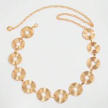 Women's Body Chain, Glossy, Fashionable Geometric Heart, Heavy-Duty Retro Alloy Accessory Waist Chain - 1825 - Gold - View 11