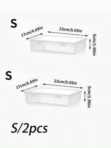 1入組透明文具收納盒，極簡主義PP辦公桌架，學校 - 無色 - 查看 11