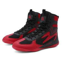 Men's Wrestling Shoes With Lightweight,Sdtdid Boxing Shoes Made Of Micro Suede For Gym,Powerlifting,Bodybuilding,Training Etc. - Black and Red - View 14