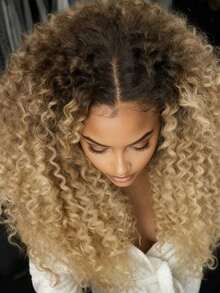 Ombre Brown Roots Ash Blonde Deep Wave Lace Front Wigs Human Hair 13x4 HD Transparent Human Hair Wigs For Women 250 Density Curly Human Hair Wig Glueless Wigs Pre Plucked Bye Bye Knots With Baby Hair Brazilian Blonde Colored - 根染&漸變色 - 查看 3