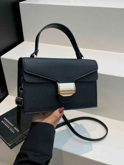 Fashionable Versatile Tote Handbag, Colorblock Design, Suitable For Commuting