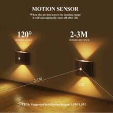 Smart LED Wall Light With Motion Sensor, USB Rechargeable, Infrared Sensor, Magnetic Detachable Nightlight, 3 Lighting Modes (Dimmable) - Modern Square/Recessed Design, Suitable For Entryway, Cabinet, Bedroom, Entrance - Easy Installation, Wall Lamp, Wall Decor, Bedroom Wall Light, Wall Light, Corridor Sensor Light, Sensor Light, Wall Stick Light, Corridor Light - Multicolor - View 7