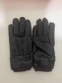 新款男士防风袖口手套，秋冬季真皮手套，触屏兼容，防水，成人尺码，时尚保暖，带保暖内衬，驾驶手套，全指设计，户外骑行手套。保暖手套，雪地手套。 - 彩色 - 查看 8