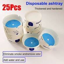 25个一次性泡沫烟灰缸，内含沙子防止烟灰飞溅，加厚加硬，适用于家庭和办公室。 - 彩色 - 查看 8