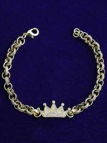 DUBSS 1 件 Belcher 皇冠手链 男士真铜镀金嘻哈饰品 - 手鍊 - 查看 12