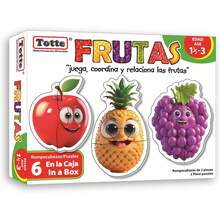 Totte 6 Rompecabezas en 1| Edad 1½ a 3 Años| Piezas Grandes, Gruesas y Durables| Diseñado para Uso Infantil| Piezas XXL (Frutas) - 1 - Ver 6