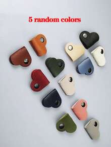 1PC/3PCS/5PCS/6PCS/10PCS/16PCS/28PCS Fashionable Heart-Shaped Leather Cable Organizer - Available In Multiple Colors, Data Cable Organizer, Wire Storage, Women's Love Charging Cable Storage Tool, With Portable And Anti Loss Design, Perfectly Compatible With Mobile Data Cables And Headphone Cables - Multicolor - View 14