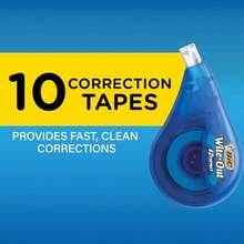 Wite-Out EZ Correct Tear-Resistant Correction Tape With 39.3 Ft Of Tape 10-Count Pack In White - 10 chiếc (Gói 1 chiếc) - Xem 2