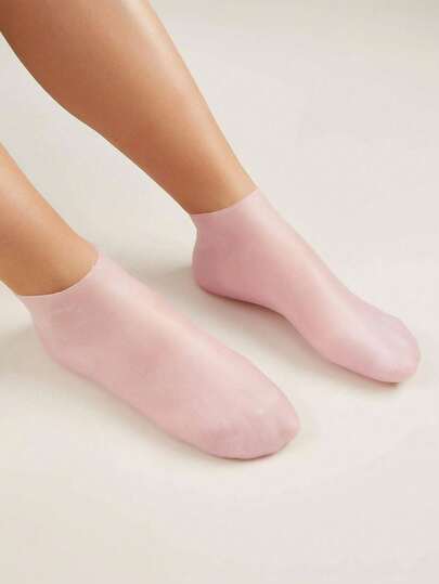 1 par de calentadores de piernas de silicona hidratantes y calmantes, 1 par de calentadores de piernas de compresión de alta elasticidad, mascarilla de pies de aloe vera reutilizable, calentadores de piernas de spa nocturno, calentadores de piernas con gel antideslizante para talón, adecuados para hombres y mujeres con piel seca y áspera, cuidado de los pies, se pueden usar con lociones y cremas favoritas - calentadores de piernas de silicona premium, calentadores de piernas elásticos, hidratantes, blanqueadores, mascarilla exfoliante para los pies