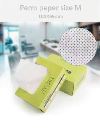 1盒（1000张）薄款耐热烫发纸，适用于美发沙龙，一次性冷/热烫发纸，适用于冷烫和热烫，实用烫发工具，美发造型用品