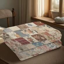 3 Pieces Full/Queen/King Size Aesthetic Quilt Set, Machine Washable Cozy Bedding Coverlet, Brushed Microfiber Quilt Cover, Cozy Quilted Blanket Bedding Sets With Pillow Shams, Embroidery Thin Comforter, 2 Pieces Twin Quilt Set - 香檳色 - 查看 7