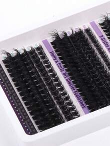 CMAYOME 270 Stücke D-Curl Flauschige Wimpernverlängerungsset, natürliche dicke Wimpern, Anfänger freundliche DIY Wimpernverlängerung mit Wimpernkleber, Versiegelung, Pinzette, Wimpernbürste, D-Curl Wimpernverlängerungsset mit Wimpern Zubehör, geeignet für den täglichen Gebrauch, Reisen, Anfänger, Hochzeiten, Dates, Partys, Festivals und verschiedene Augen Make-up Looks - Violett - Übersicht 9