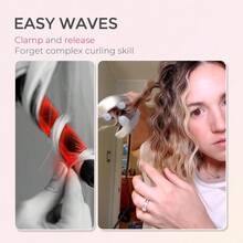 Curling Iron Hair Crimper Waver - TYMO ROVY Beach Waves Curling Wand, Ionic Deep Waver Hair Curler Tool With Ceramic 3 Barrel For Women, Dual Voltage, Anti-Scald, Easy To Use, Pink, 1.25 Inch Christmas Decor, Holiday Decor,  Christmas Tree Ornaments,  Winter Holiday Decor, Christmas Gifts,New Year Gifts,New Year Decorations - Vàng thanh lịch - Xem 2