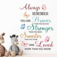 Colorful Inspirational Quote Wall Decals Motivational Phrase Wall Decor Sticker Watercolor Paint Splatter Be Thankful Brave Creative Wall Decals Handprint Positive Saying Wall Stickers For Nursery Room Decor Playroom School - Multicolor - View 9