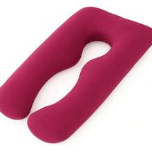 Pregnancy Body Pillow, 200 Thread Count Micropercal, 120x60cm, Ergonomic, Soft, For Bed - Rosa Fucsia - Ver 3