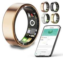 1pc Smart Ring - Health And Fitness Tracker With Calories/Heart Rate/Blood Oxygen/Blood Pressure/Sleep Monitoring, IP68 Waterproof Pedometer For Exercise,Distance & Calorie Monitor, Magnetic Charging(15/20mAh Rechargeable Battery)-Christmas Birthday,New Year, Halloween Gift - Rose Gold - View 2