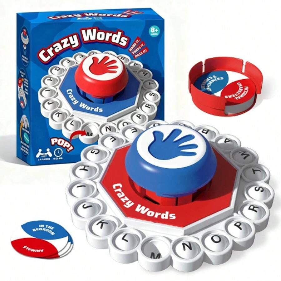 BASTA! Crazy Letter Spinner Board Game Instructions, Team Building, Fun Gathering, Parent-Child Game (The Color Of The Card Holder Cover Is Random) - Multicolor - View 1