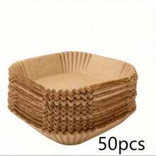 100/50/10 方形一次性空气炸锅内衬，纸质空气炸锅内衬，纸质篮碗，烤盘，烤箱配件，烘焙工具，厨房小工具，厨房配件 100/50/10 方形一次性空气炸锅内衬，纸质空气炸锅内衬，纸质篮碗，烤盘