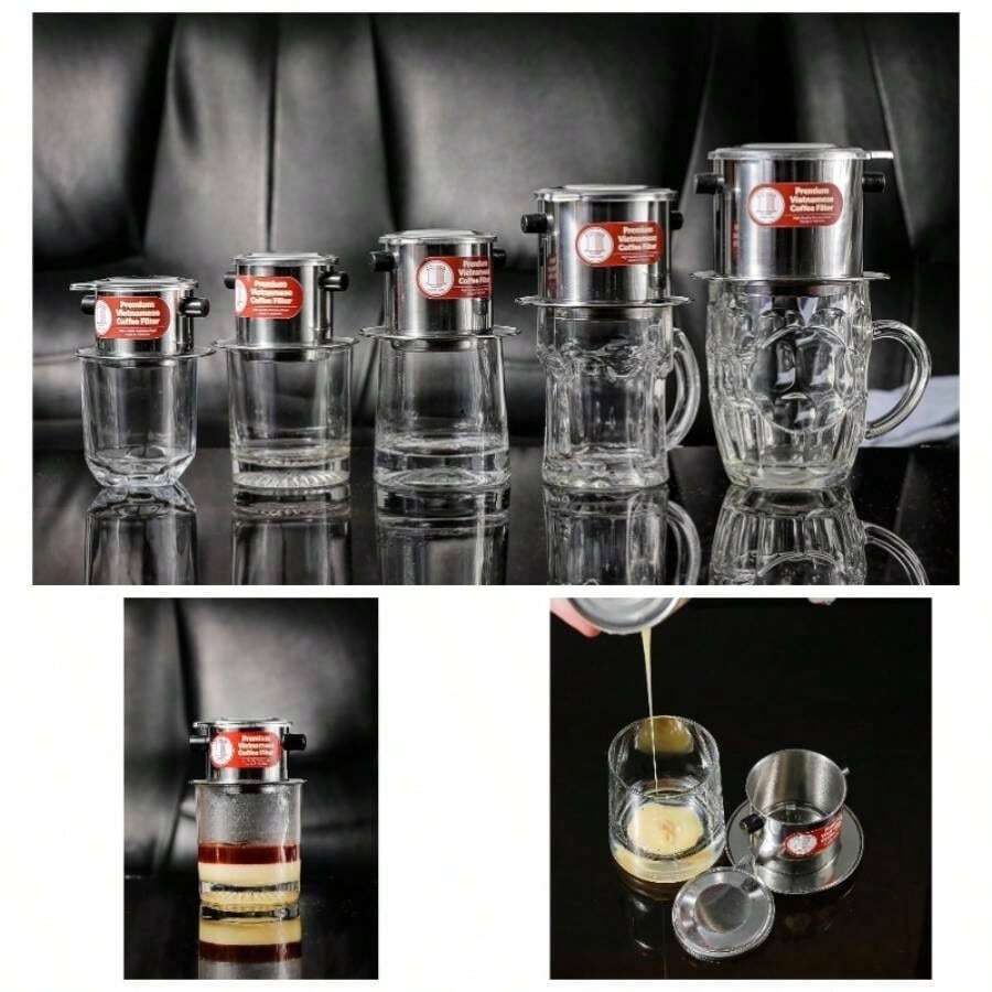 Vietnamese Coffee Set. Also Known As A Vietnamese Coffee Maker Or Press 8oz. Insert. Multiple Sizes And Quantities Available - 1 + X-small (4 Oz) - View 1