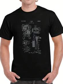 Vintage Camera Tod 1940 Patent T Shirt - Style 21 - View 1