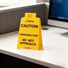 1/3 biển báo để bàn in 3D hài hước, Cảnh báo: Kích thích quá mức, trang trí bàn làm việc văn phòng, màu sắc sống động, tránh kích thích quá mức, biển báo để bàn bằng nhựa hiện đại, quà tặng văn phòng vui nhộn phù hợp cho đồng nghiệp, nhân viên và cấp trên, nhà và nơi làm việc, phụ kiện bàn làm việc. - Nhiều màu - Xem 8