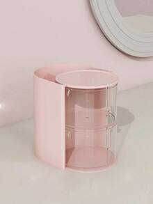 Rotating Multi-Layer Cosmetic Storage Box, Transparent Dust-Proof Makeup Tool Storage Box, Exquisite Makeup Sponge Storage Box, Desktop Makeup Organizer, Cosmetic Box, Powder Puff Storage Box, Jewelry Storage Box, Hair Accessory Storage Box, Makeup Brush Storage Box,Room Decor - Multicolor - View 11