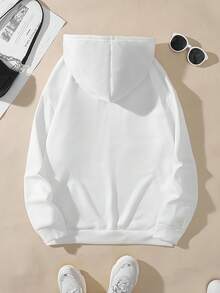 Men's & Women's Fashionable Print Casual Hoodie Sweatshirts Montauk New York Autumn/Winter - White - View 3