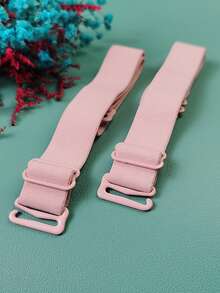 4条柔软亲肤加长文胸肩带，可调节防滑内衣肩带，布质文胸肩带，可替换弹力运动文胸肩带 - 彩色 - 查看 6