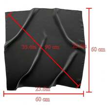 Lastclream Chiffon Square Neck Scarves For Women Handkerchief Retro Satin Ribbon Scarf For Hair Wrapping 23.6inch 26inch,23.6inchRibbon-Black - 23.6吋絲帶-黑色 - 查看 4