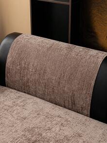 1pc All-Season Sofa Cushion Cover, Modern Minimalist Anti-Slip Sofa Seat Pad, Dust-Proof & Washable Sofa Slipcover, Soft & Fade-Resistant, Pet-Friendly, Fits L-Shaped Sofa And 1/2/3/4 Seater Sofa, Suitable For Bedroom, Office, Living Room - Coffee Brown - View 7