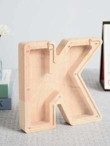 大号26字母木质存钱罐 - 耐用硬币储蓄盒，可个性化定制A-Z字母，透明硬币收纳盒，装饰品，生日礼物，儿童储蓄礼物，字母储蓄礼物，男孩女孩名字硬币盒，圣诞节礼物，感恩节礼物，新年礼物，儿童生日礼物，独特礼物/男孩女孩生日礼物/毕业礼物/返校礼物