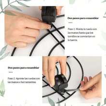 Paquete de 2 Soporte para Plantas con Ruedas, 9.8 Pulgadas Soporte Rodante para Macetas, Resistente Soporte de Metal, Base de Rodillo para Macetas Interiores y Exteriores (Sin Función de Freno) - Negro - Ver 4