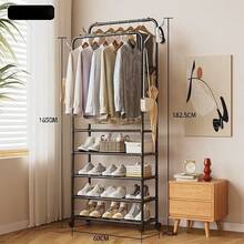 Multi-Layer Hanging Clothes Rack With Drying And Storage Functions For Clothes, Hats, Shoes And Pants – Space-Saving Freestanding Organizer For Bedroom And Dorm, Easy Assembly, Durable Construction, Versatile For Wardrobe, Laundry Room, Seasonal Gear, And Daily Organization, Ideal For Small Apartments And Shared Living, Keeps Garments Dry, Accessible, And Clutter-Free With Modern Design Compatible With Various Interior Styles - Multicolor - View 12