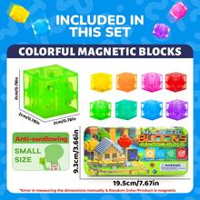 100pcs Magnetic Building Blocks, STEM Educational Toys, Essential For Boys & Girls, Stimulate Creativity & Brain Development (Suitable For 3+ Years Old) - Multicolor - View 10